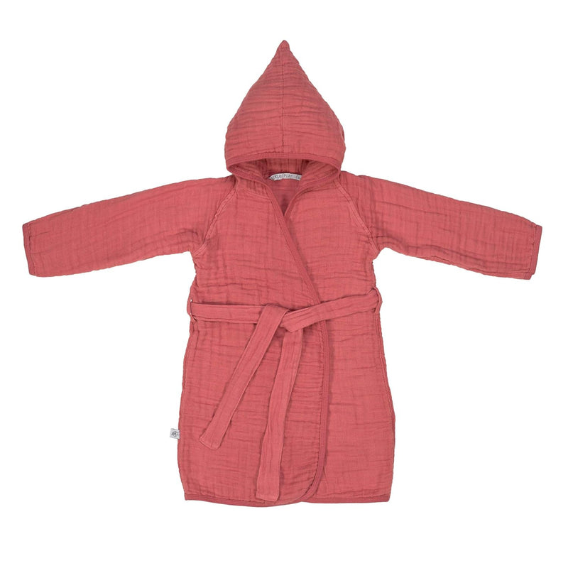 Lässig 1312013611-18 Muslin Bathrobe rosewood, 12-18 months, rosa, 240 g 12-18 Monate Rosewood, 12-1