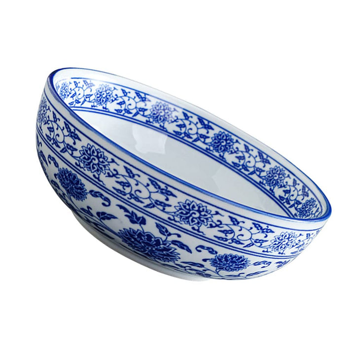 BESTonZON Keramik Suppensch¨¹ssel Nudelschale Asiatische Ramen Sch¨¹ssel Blau 8 Zoll Chinesische Sti