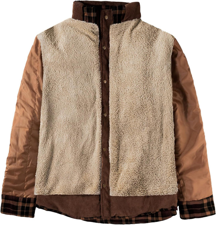 Mr.Stream Herren Thermohemd Flanellhemd Winterjacke Fleecefutter schützendem Innenfutter Holzfällerh
