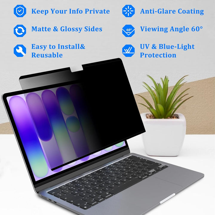 LanQii Magnetischer Blickschutzfilter für MacBook Neo 13 Zoll mit A18 Pro Chip 2026, Privacy Filter