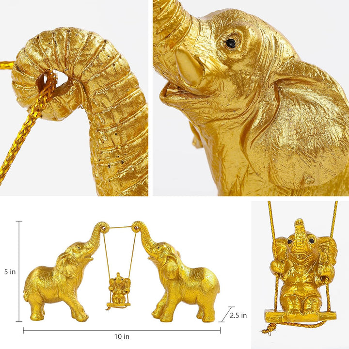 Elefanten-Statue. Goldene Elefanten-Dekoration für Frauen, Mutter-Geschenke. Elefanten-Figuren bring