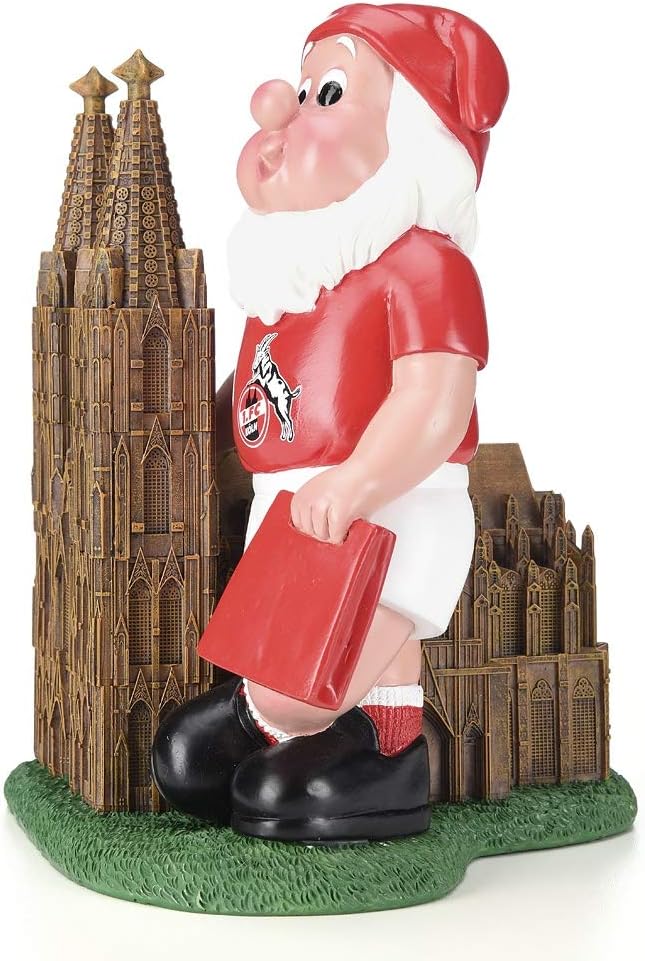 1. FC Köln Gartenzwerg - Dom - Zwerg, Garden gnom - Plus Lesezeichen I Love Köln