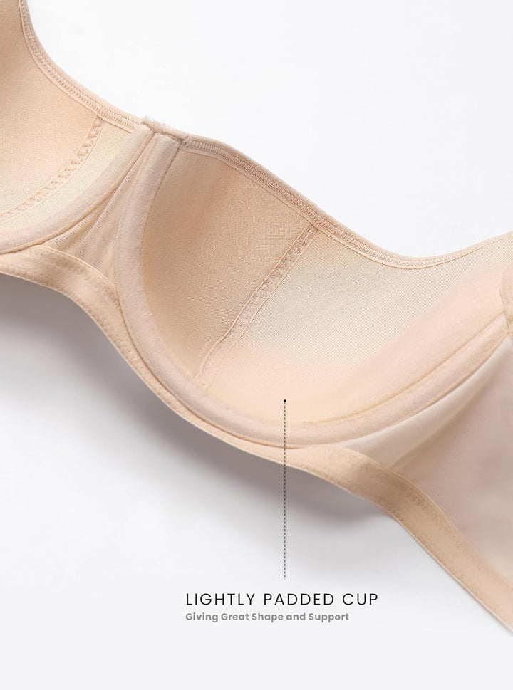 DOBREVA Damen Push Up BH Dirndl Bügel Balconette Spitzen BH Sexy Leicht Gepolstert Grosse Grössen 70