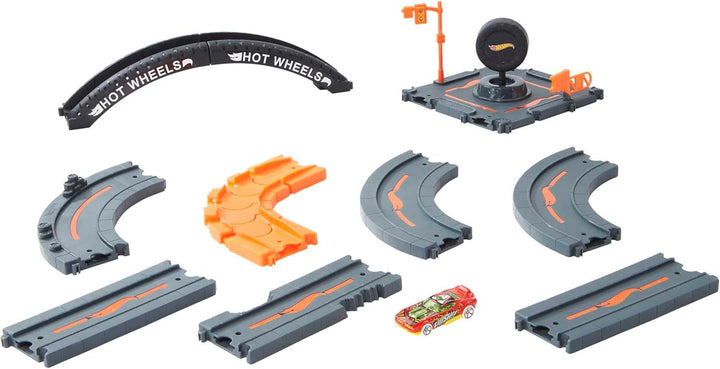 Hot Wheels City - Erweiterungs-Streckenset inklusive 10 Komponente für individuelle Gestaltung und A