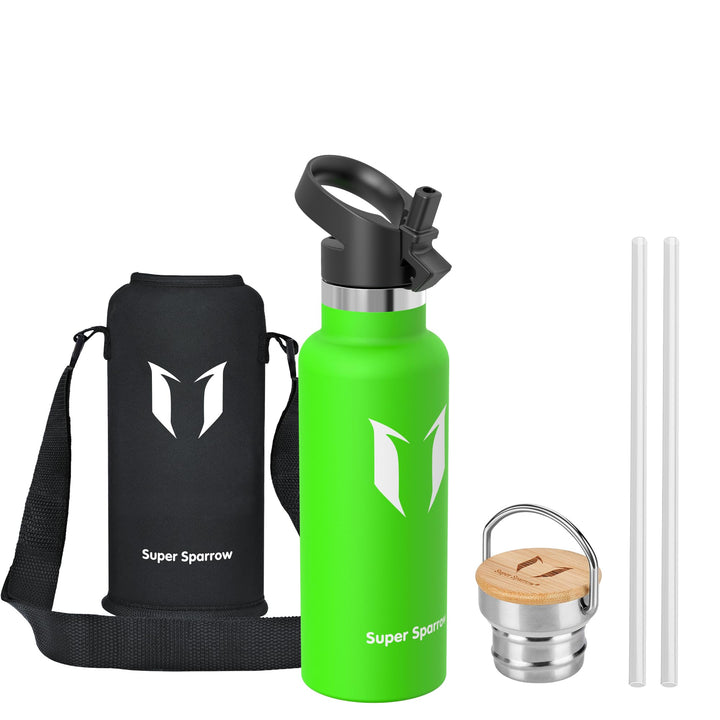 Super Sparrow Trinkflasche Edelstahl - 350ml, 500ml, 620ml, 750ml, 1L - Auslaufsicher Thermoskanne,