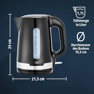 KHG Wasserkocher und Toaster Set 2-teilig | 2.200 & 850 Watt | Frühstücksset mit Kapazität 1,7 Liter