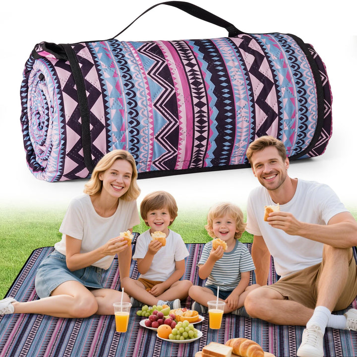 Picknickdecke wasserdicht, Extra grosse Picknickmatte 200x200 cm, sandabweisend waschbar Camping Str