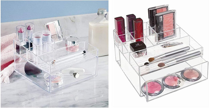 iDesign 37360EU Clarity Kosmetik-Organizer mit Schublade, durchsichtig, Kosmetik-Organizer mit Schub