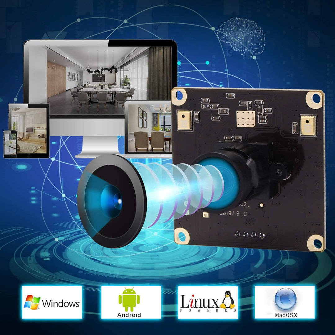 G 13mp USB Kameramodul 2880p Webcam modul,Weitwinkel UHD Webkamera modul,100grad verzerrungsfreie us