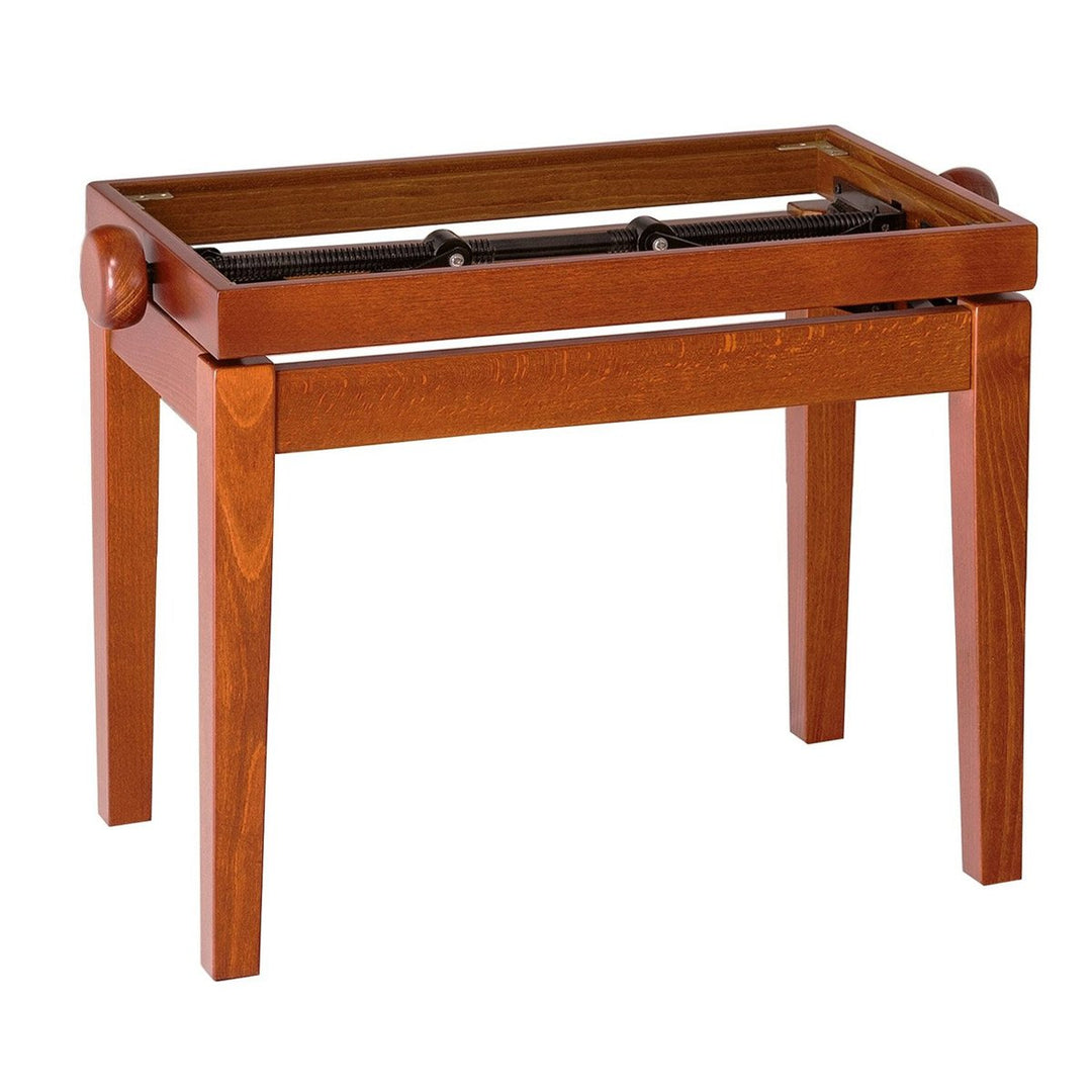 K&M 13740 Klavierbank Unterteil - Kirschbaum Optik, aus Buche, Mattlack - vierbeiniger Sitz - präzis