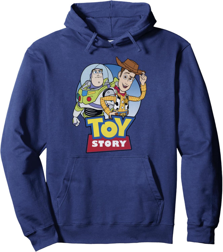 Disney Pixar Toy Story Woody And Buzz Circle Portrait Pullover Hoodie