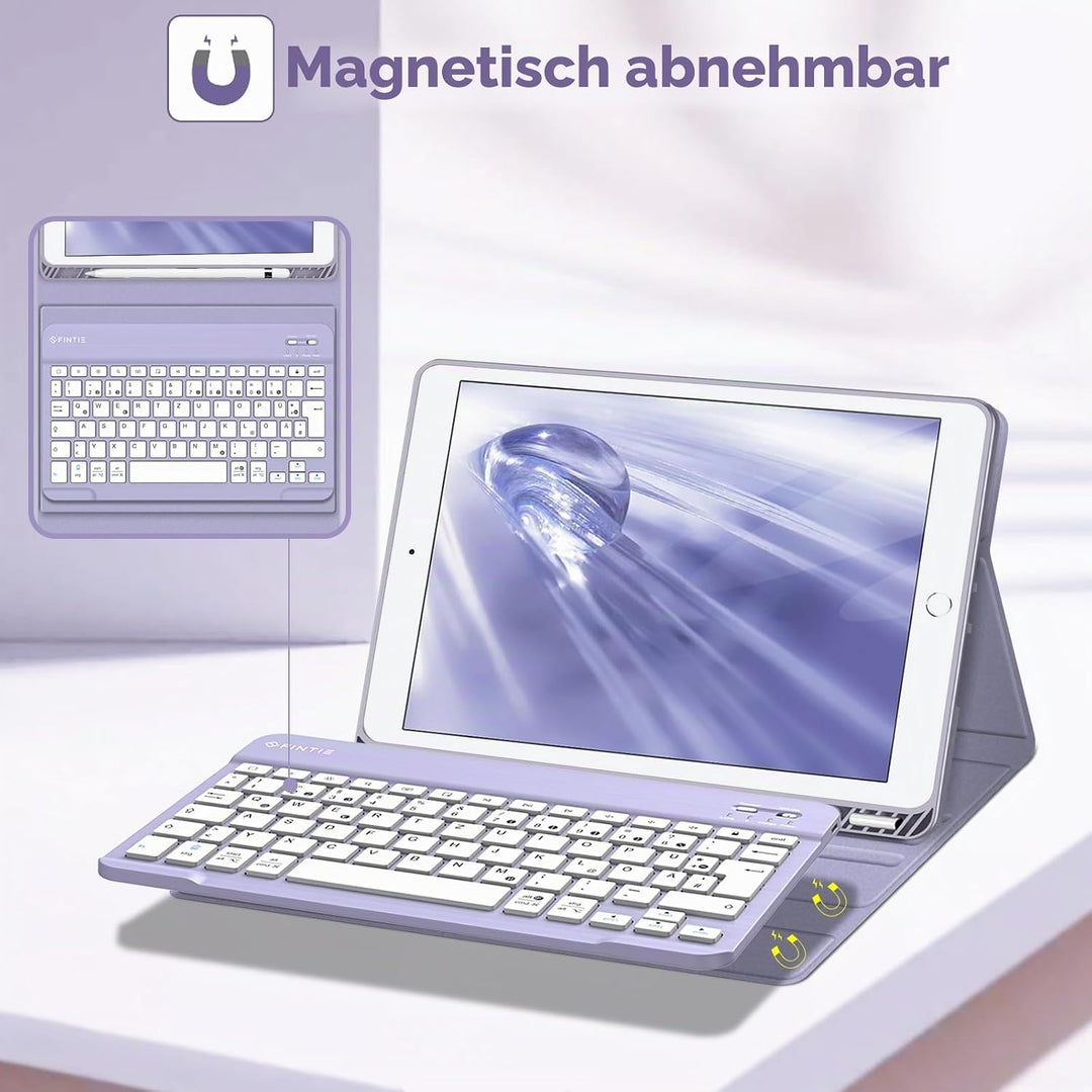 FINTIE Tastatur Hülle für iPad 10.2 Zoll (9/8/7 Generation, 2021/2020/2019) Fantacy Ombre, Fantacy O
