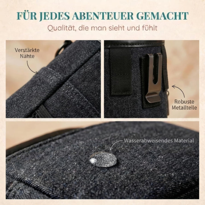 HUND IST KÖNIG® Premium Leckerlibeutel für Hunde - der Alleskönner - Robuster Futterbeutel Hunde mit