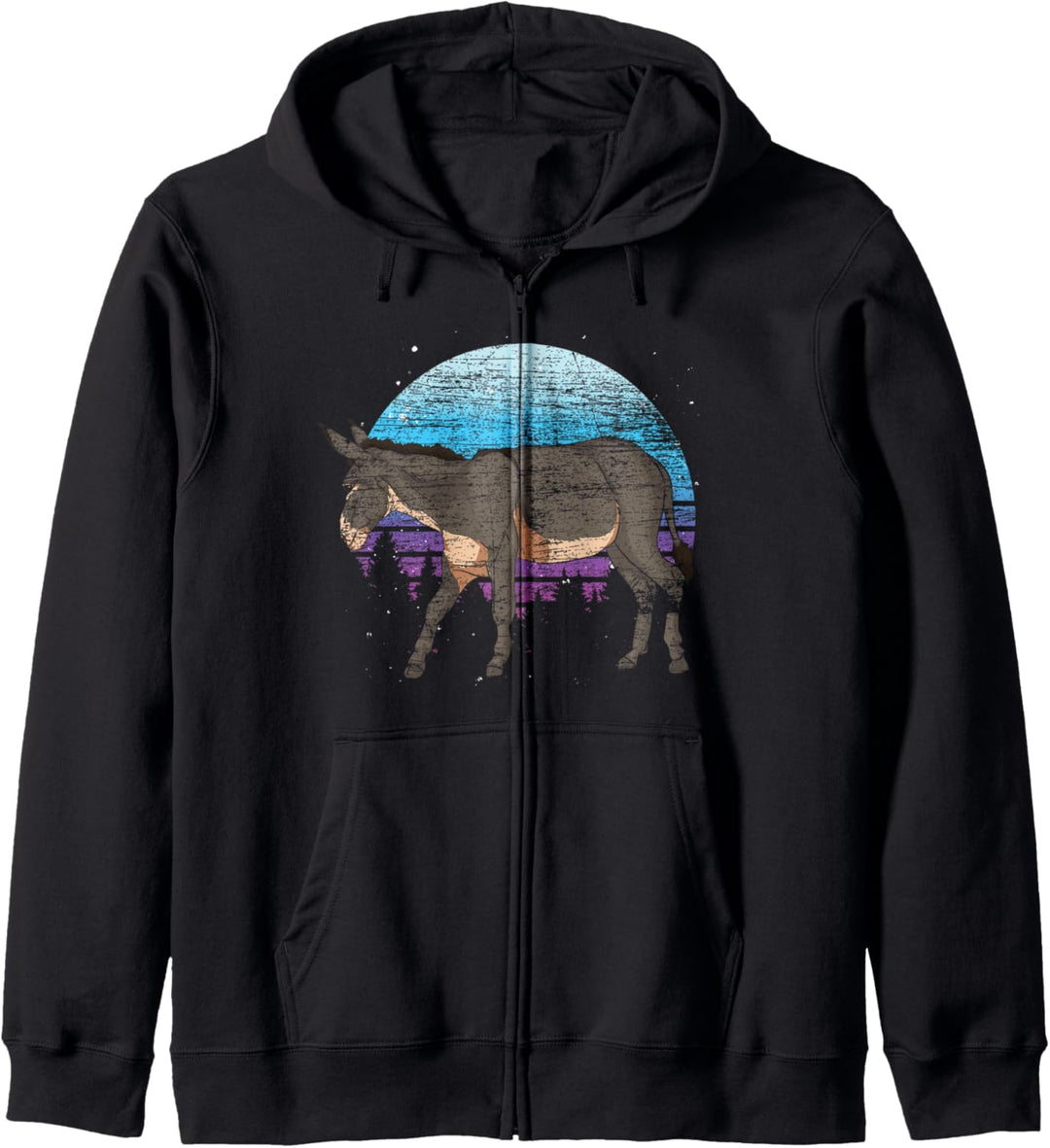 Retro Esel Kapuzenjacke