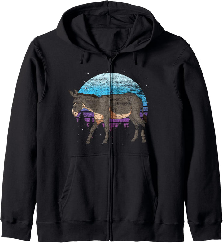 Retro Esel Kapuzenjacke