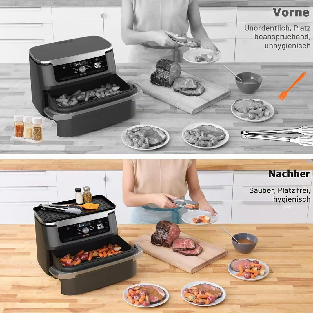 2 Stück Aufbewahrungsregal Aus Silikon Zubehör für Cosori Dual Blaze Twinfry 10L/8,5L, Airfryer Sili