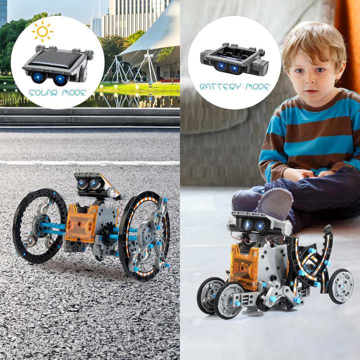 Bravmate Solar Roboter Spielzeug für Kinder ab 10+ Jahre,14-in-1 STEM Spielzeug DIY Bausatz für Robo