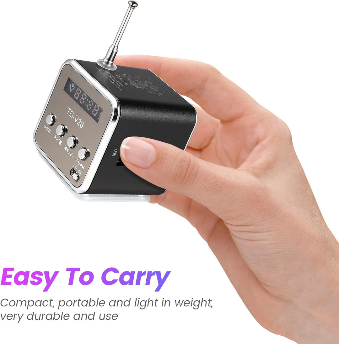 ULTECHNOVO Mini-, digitaler tragbarer Musik-MP3/4-Player, Micro-SD/TF-USB-Disk-, FM-Radio, Mini-Digi