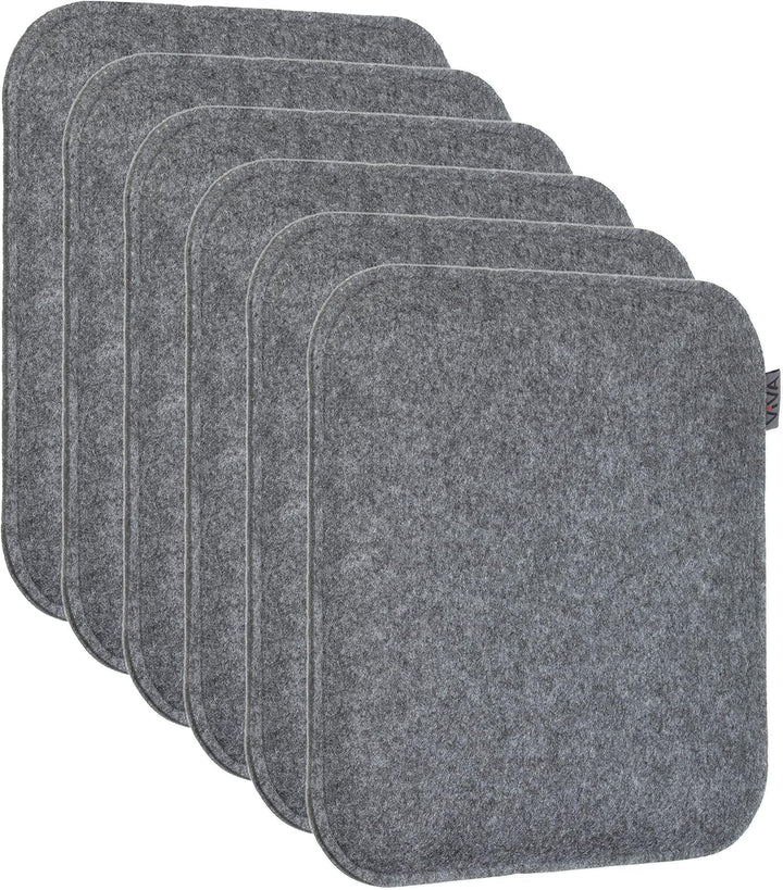 Brandsseller Sitzkissen Filz Eckig Stuhlkissen Sitzpolster Auflagen - 35 x 35 x 2 cm (6er-Vorteilspa