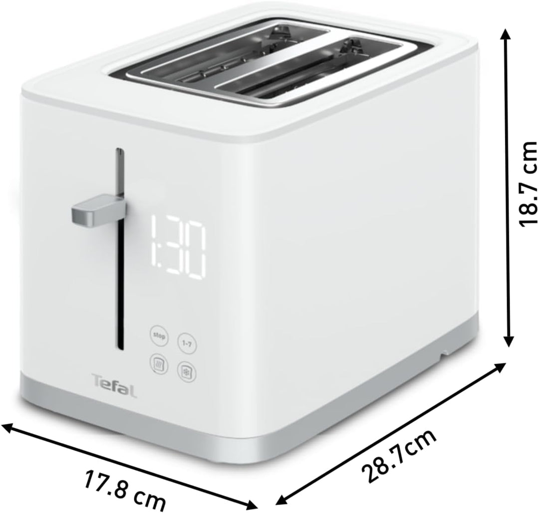 Tefal TT6931 Sense Toaster | 7 Bräunungsstufen | Digitaldisplay | Countdown | Aufwärmen/Auftauen | K