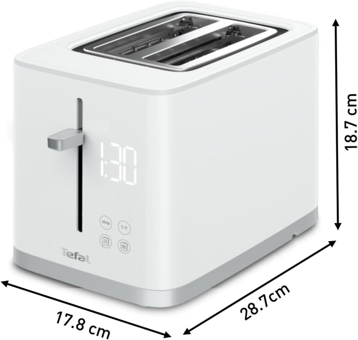 Tefal TT6931 Sense Toaster | 7 Bräunungsstufen | Digitaldisplay | Countdown | Aufwärmen/Auftauen | K