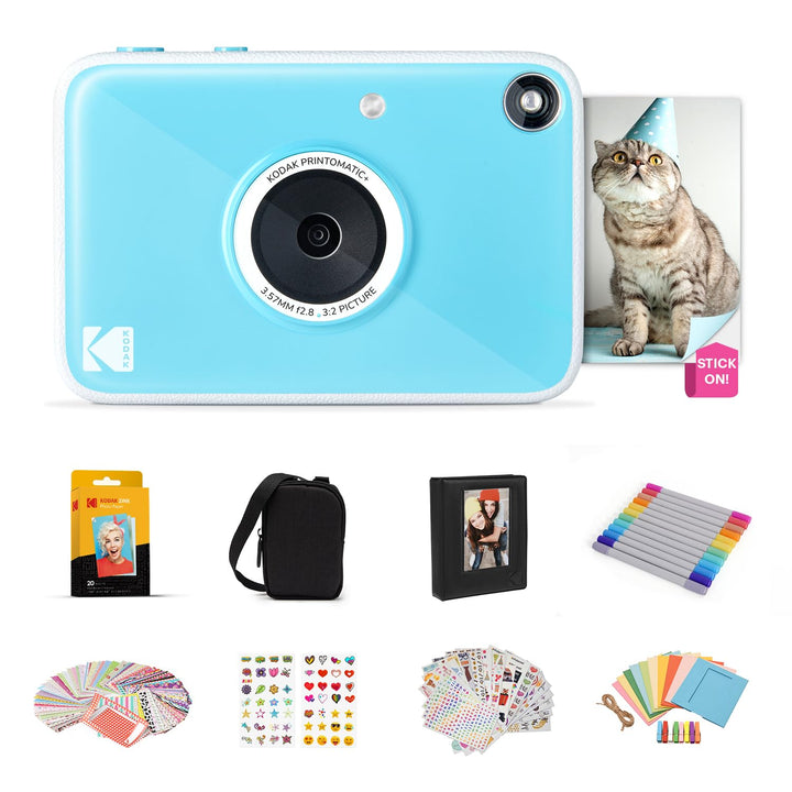 Kodak Printomatic+ Sofortbild-Digitalkamera, Zink-Fotopapier 2x3 (5,1x7,5 cm) 10 MP, RGB-LED, Set: T