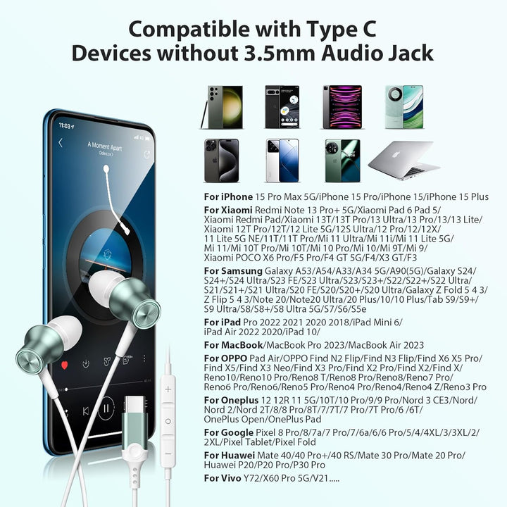 USB C Kopfhörer für Pixel 8 8a 9a 9 10 Pro 10a Google 7a 5G iPhone 17 16e