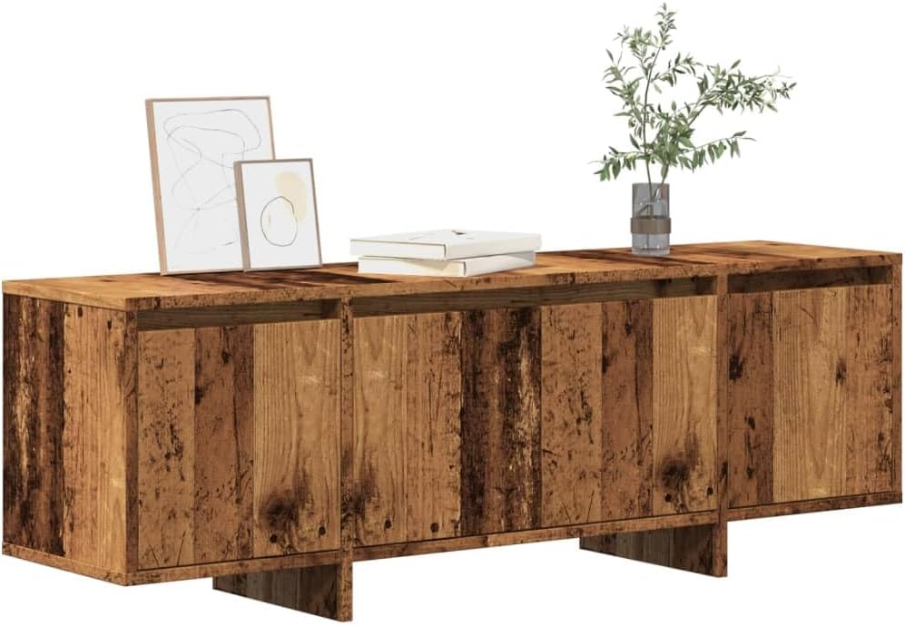 vidaXL TV Schrank, Lowboard für Fernseher, Fernsehtisch mit 4 Türen, Fernsehschrank für Schlafzimmer