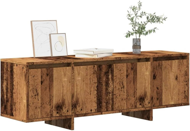 vidaXL TV Schrank, Lowboard für Fernseher, Fernsehtisch mit 4 Türen, Fernsehschrank für Schlafzimmer