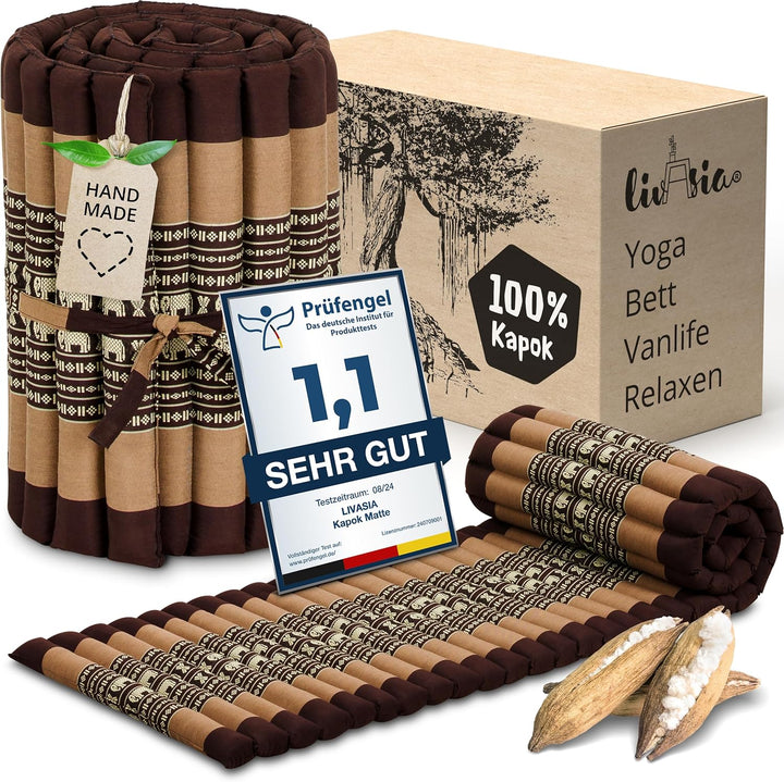 livasia Rollmatte Rollmatratze L-200x110x4,5cm, Gästebett Gästematratze 1 Person, Reisebett Kofferra