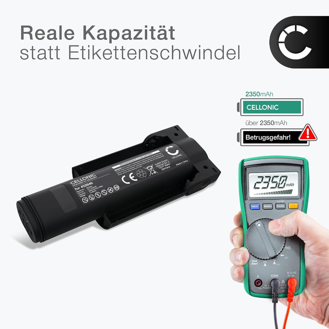 CELLONIC 1x Akku kompatibel mit Dyson WashG1, 452646 | 1x, (2350mAh-14.8V-Lithium-Ionen), Staubsauge