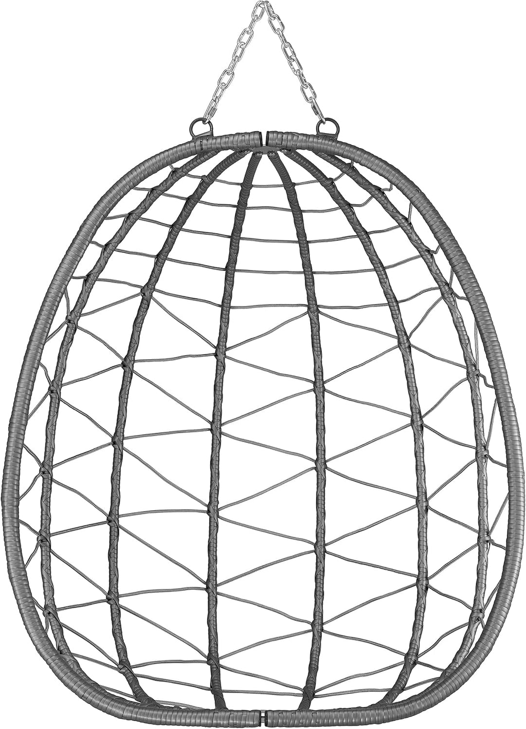 HinHocker Hängesessel mit Gestell | Grau | Hängeschaukel für Indoor und Outdoor | Inkl. Kissen und A