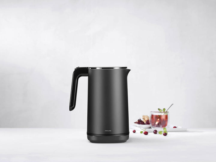 ZWILLING ENFINIGY Wasserkocher Pro mit Temperatureinstellung, Edelstahl-Kalkfilter & Warmhaltefunkti