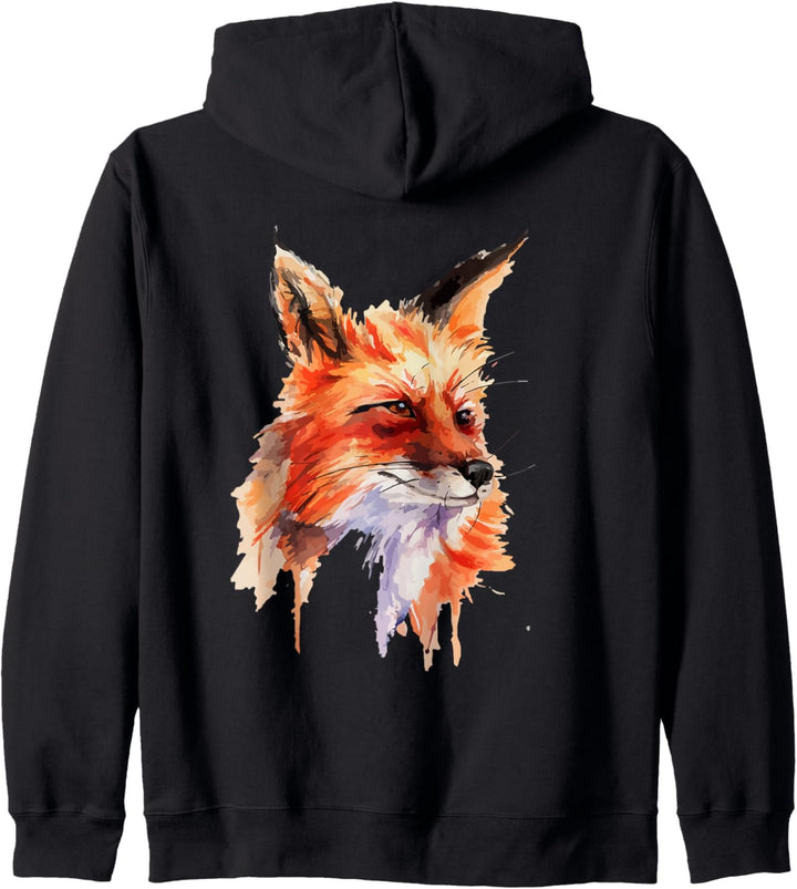 Fuchs , Handbemalter Fuchs Kapuzenjacke
