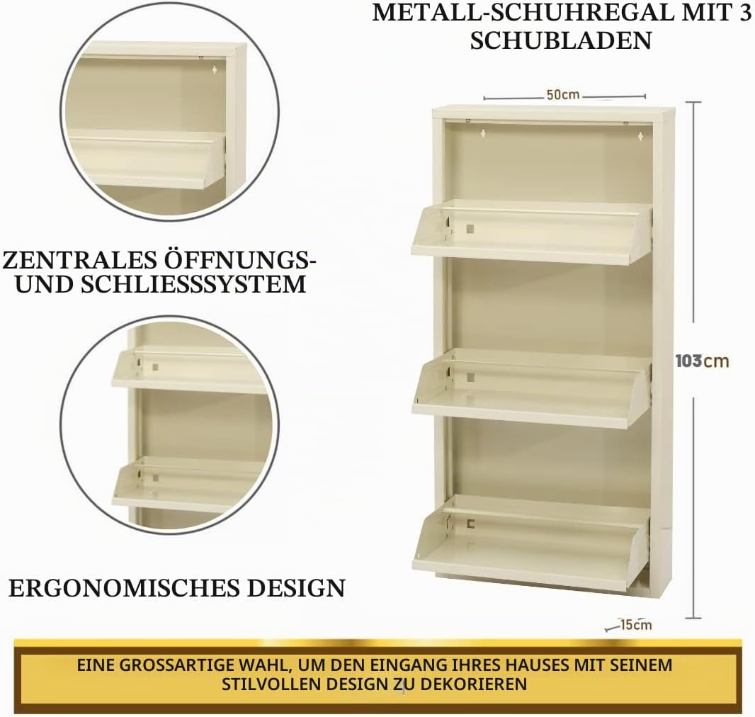 Klapp-Schubladen-Schuhschrank, Aufbewahrungs-Organizer, freistehendes Schuhregal, Wandmontage, Keine