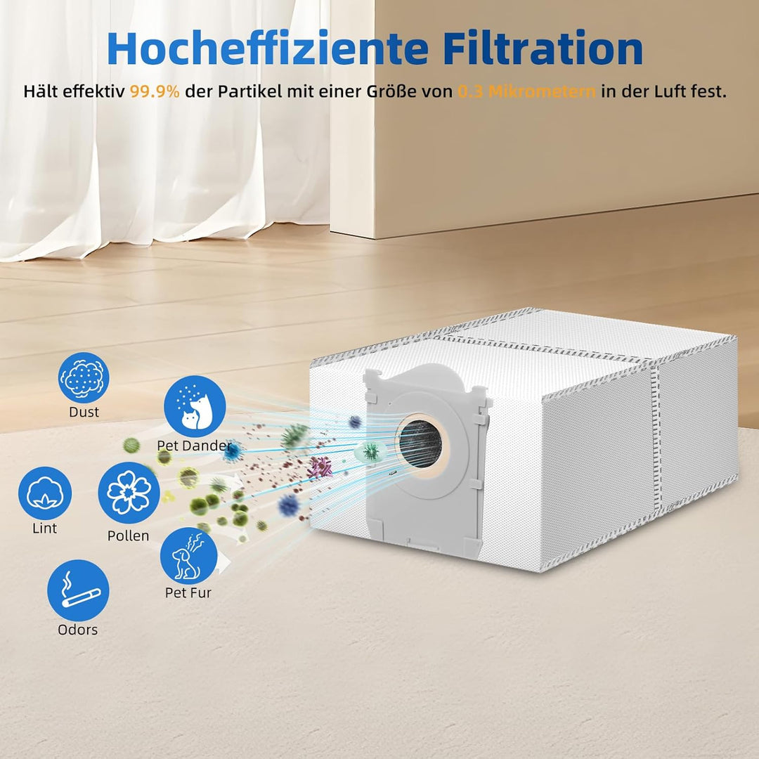10 Stück Staubbeutel für ECOVACS DEEBOT X8 PRO OMNI / X9 PRO OMNI / T30C / T50 Pro OMNI /T50 MAX PRO