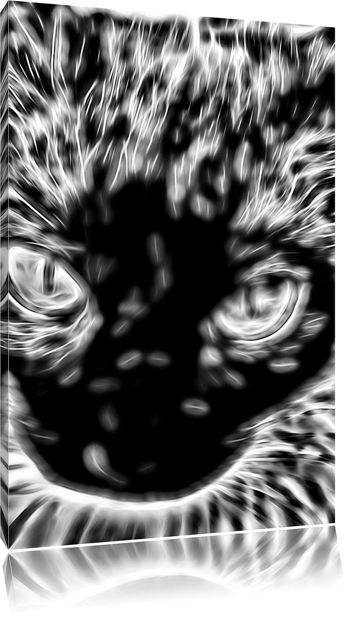 Pixxprint Siamkatze mit Augen als Leinwandbild/Grösse: 100x70 / Wandbild/Kunstdruck/fertig bespannt,