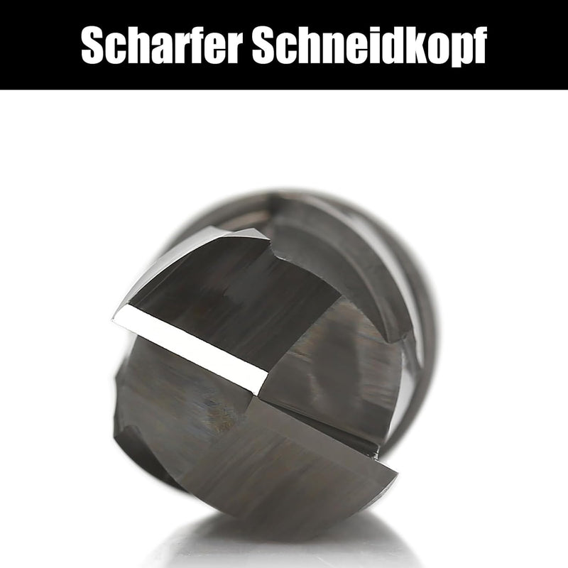 AKYLIN Spiral Bündigfräser 8mm Schaft，Up&Down Kompressions Cut Spiralfräser Fräser für Oberfräse，19
