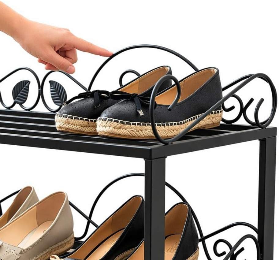DanDiBo Schuhregal Mi-2 Regal 92 cm Schuhschrank 21236 Schuhablage Metall Schmiedeeisen
