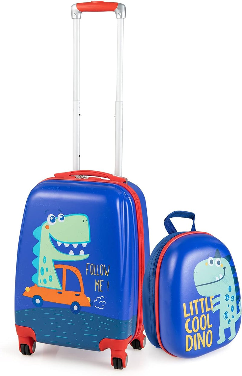 DREAMADE 2 TLG. Kinderkoffer & Rucksack, 16” +12” Kinderkofferset, Kindertrolley Kindergepäck, Handg