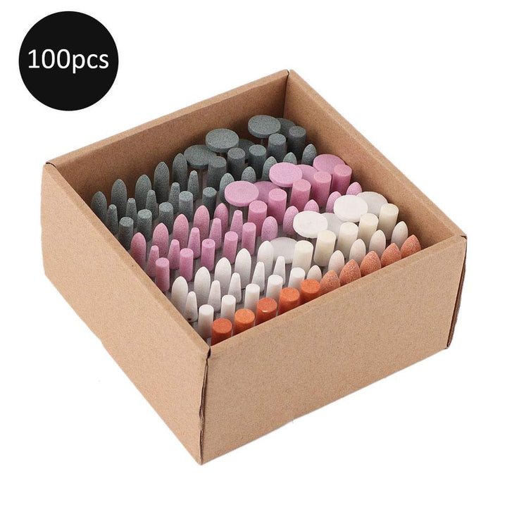 100Pcs Schleifkörper Schleifkopf, Nagelfräser Bits, Berufsnagel Bohrer Stellten Maniküre Pediküre Na