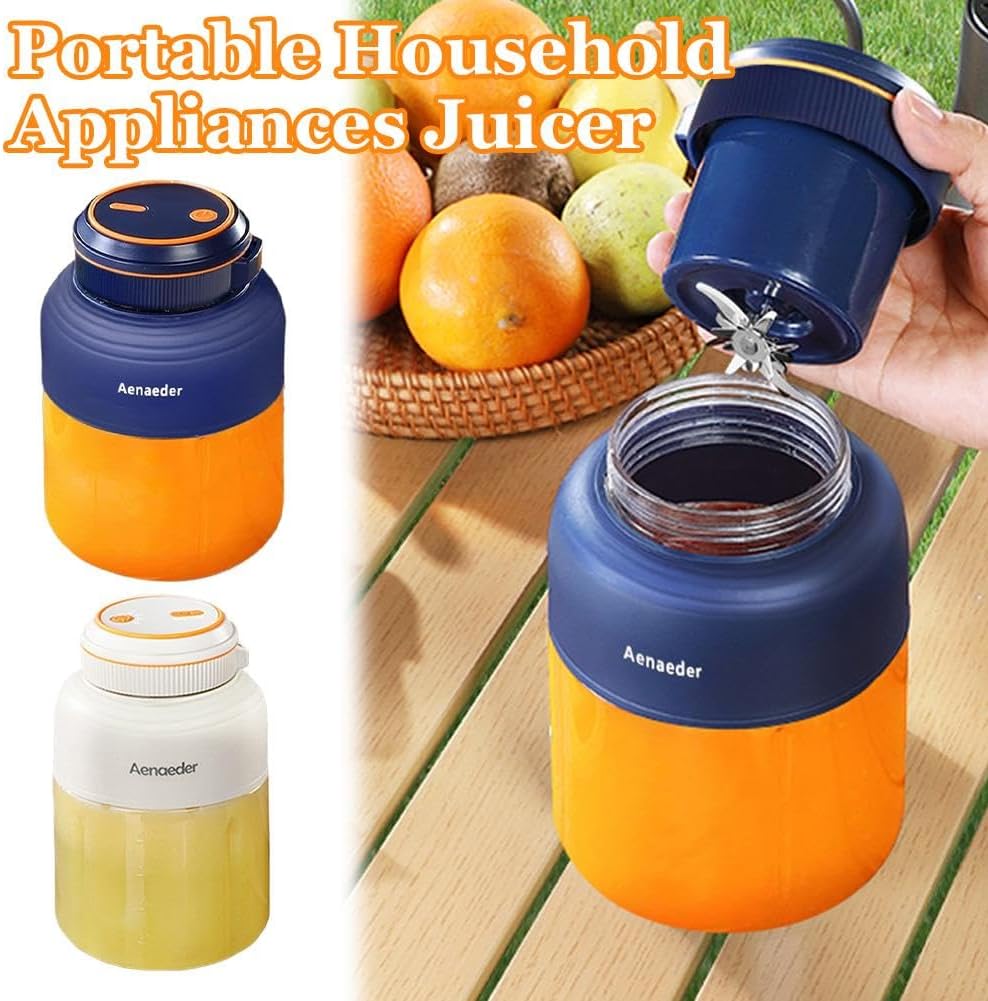 Tragbarer kabelloser Entsafterbecher, 1300 ml grosse Kapazität, kabelloser Entsafter, USB-wiederaufl