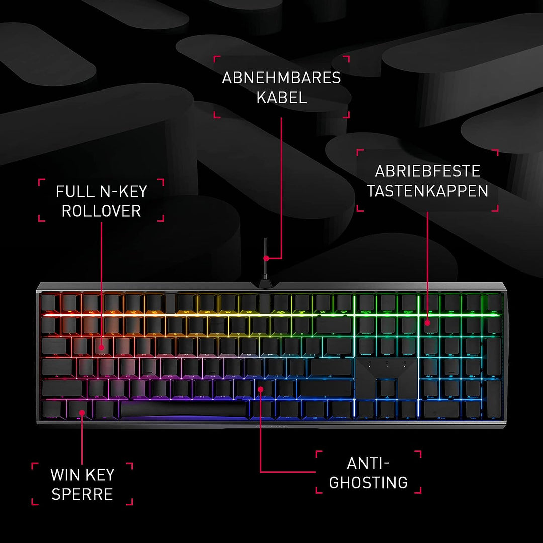 CHERRY MX Board 3.0 S, kabelgebundene Gaming-Tastatur mit RGB-Beleuchtung, Deutsches Layout (QWERTZ)