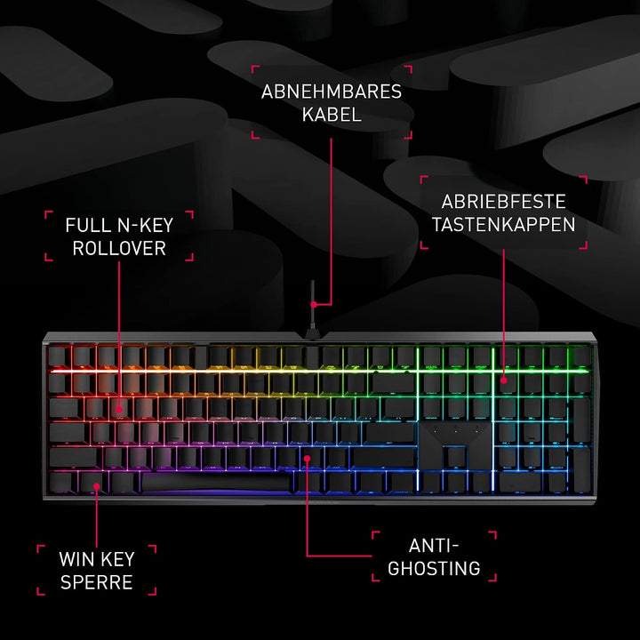 CHERRY MX Board 3.0 S, Mechanische Gaming-Tastatur mit Kabel, EU-Layout (QWERTY), Robustes Aluminium