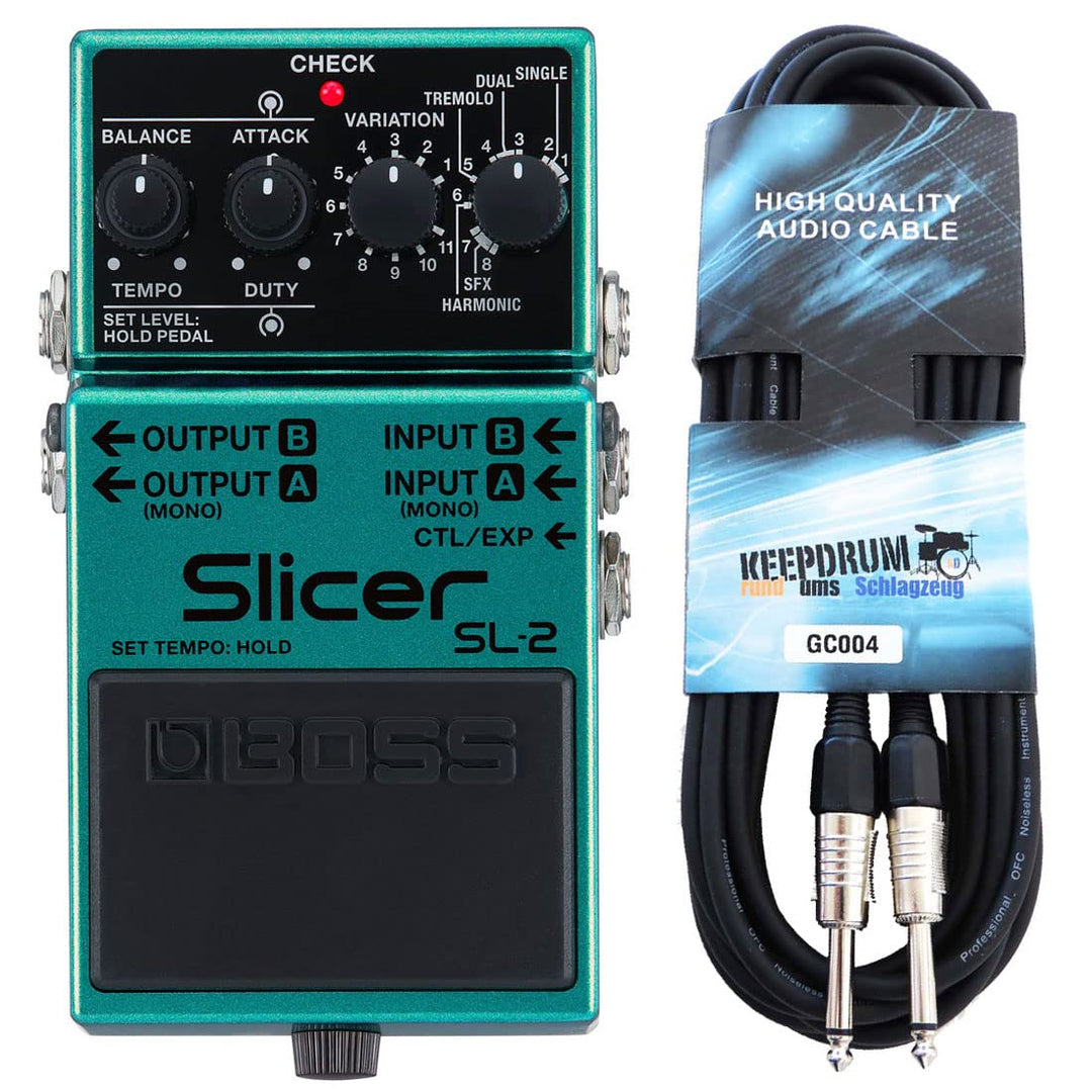 Boss SL-2 Slicer Effektgerät + keepdrum Klinken-Kabel