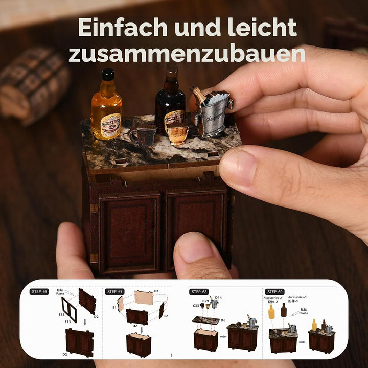 Book Nook Kit, DIY Miniatur Haus Puppenhaus Bausatz Bücherregal Deko für Jugendliche und Erwachsene（