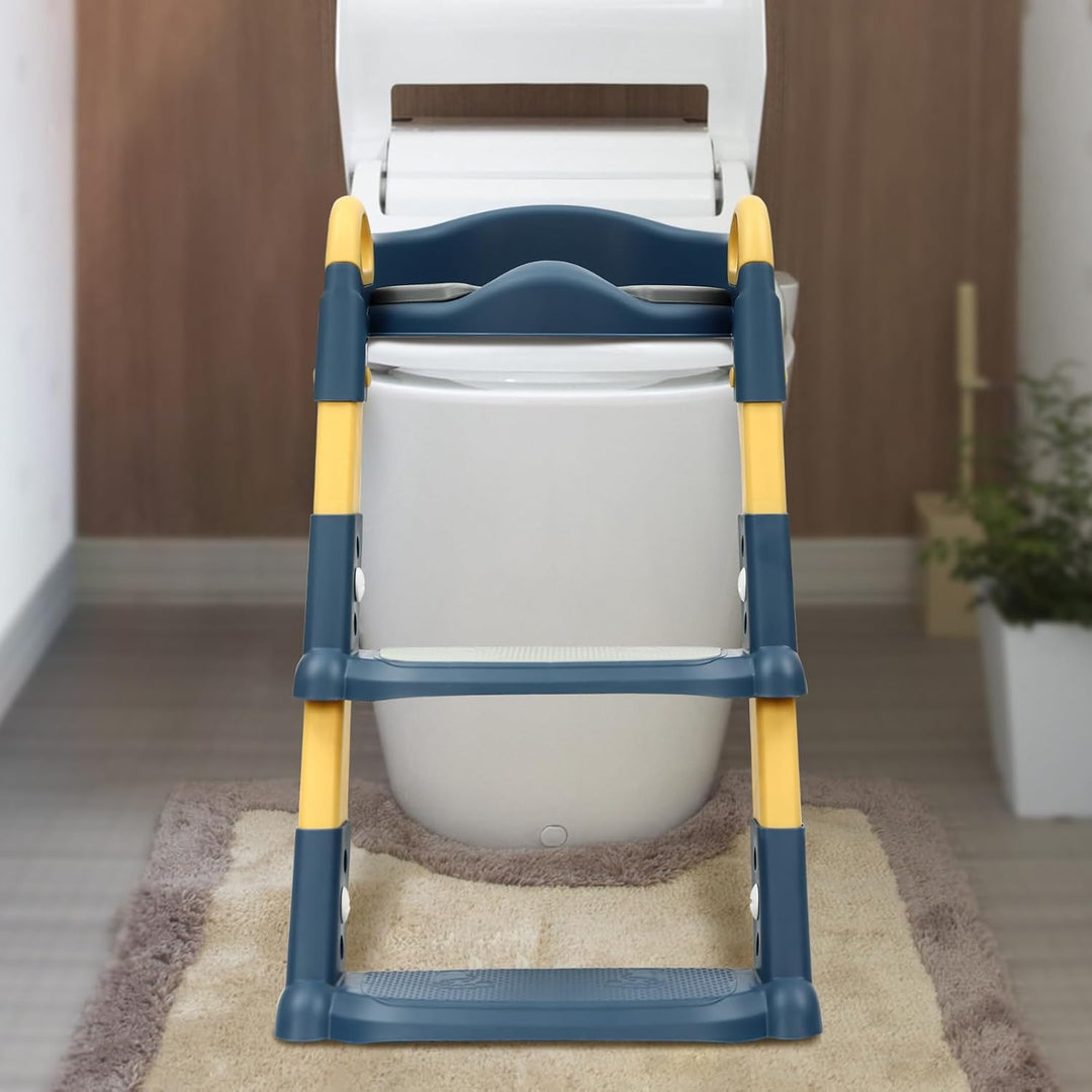 Toilettensitze mit Treppe für Kinder Toiletten-Trainer mit Treppe und Griffe Faltbar Kindertoilette