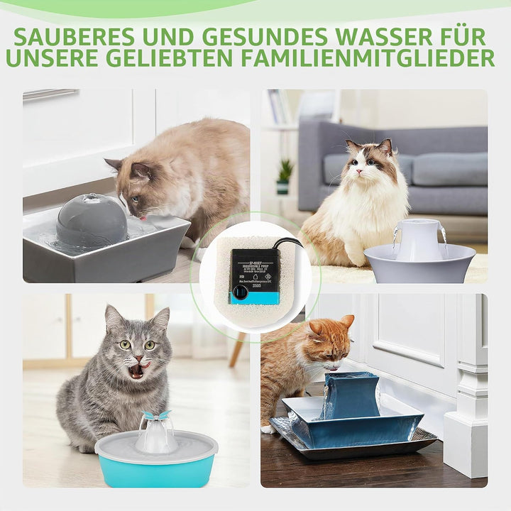 Katzenbrunnen Filter für PetSafe Drinkwell, 12 Stück Ersatzfilter & 12 Stück Schaumfilter, Katzenbru