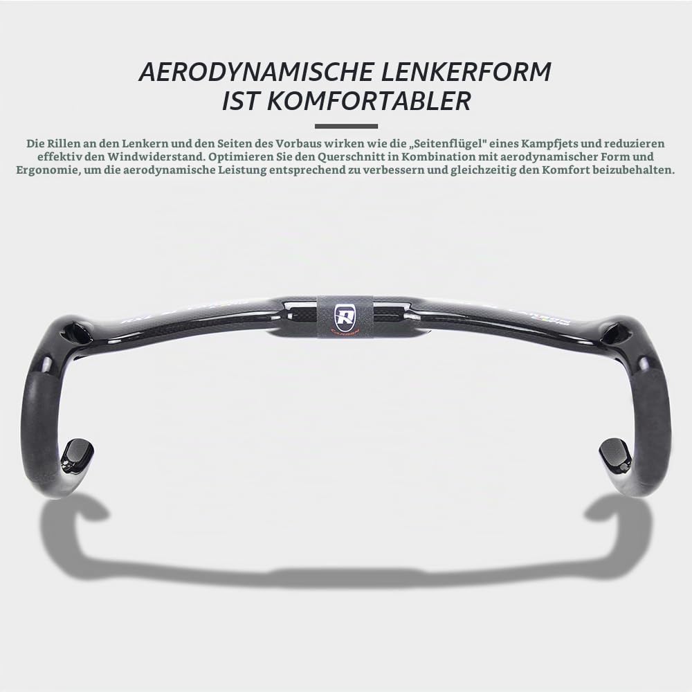 RXL SL rennrad carbon lenker 31.8mm schwarz 3K glänzend Aero Tropfen Lenker Interne Kabel für Racing