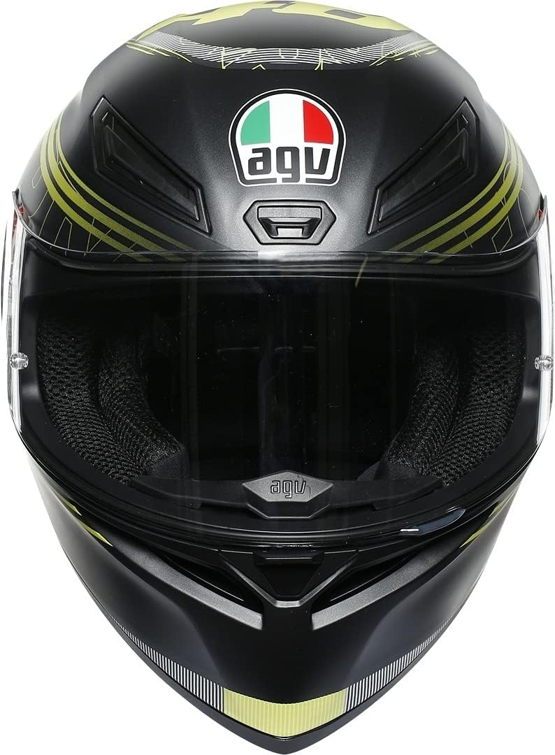 AGV Unisex-Adult K1 E2205 Top Motorrad Helm XS Schwarz, XS Schwarz